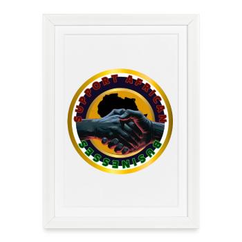 support african businesses - Affiche encadrée (27 × 37 cm) - blanc - Devant