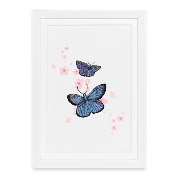 Bleu Papillon - Sonja Ariel von Staden - Affiche encadrée (27 × 37 cm) - blanc - Devant