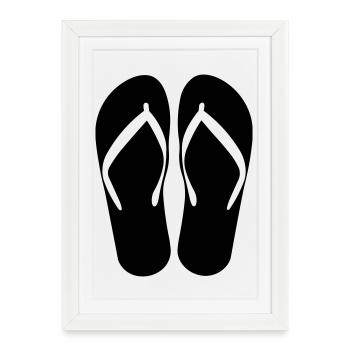 plage - Affiche encadrée (27 × 37 cm) - blanc - Devant