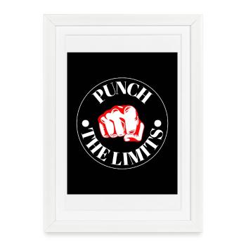 Emblème Punch the Limits - Affiche encadrée (27 × 37 cm) - blanc - Devant