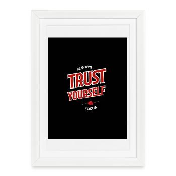 Encouragement Self-confidence - Framed poster (27 × 37 cm) - white - Front