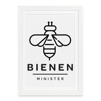 Bienenminister_ZW - Framed poster (27 × 37 cm) - white - Front