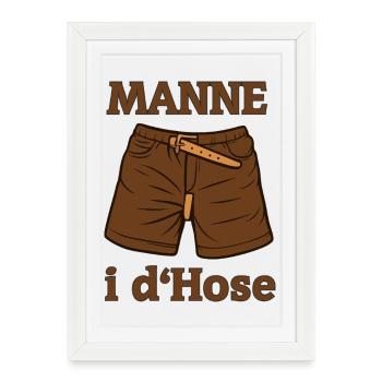 Zwilchhose Wrestling Pants Wrestling Fan Articles - Framed poster (27 × 37 cm) - white - Front