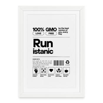 Abstract geometric line art - Framed poster (27 × 37 cm) - white - Front
