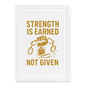Empowered Strength Graphic T-Shirt - Framed poster (27 × 37 cm) - white - Front