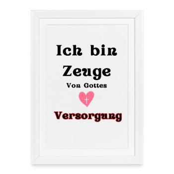 Motif Cœur et Soins - Affiche encadrée (27 × 37 cm) - blanc - Devant