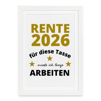 Pension 2026 Anniversary Design - Framed poster (27 × 37 cm) - white - Front
