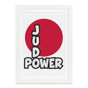 Puissance du judo - Affiche encadrée (27 × 37 cm) - blanc - Devant