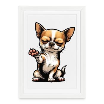 Chihuahua Chihuahua Propriétaire Chihuahua Propriétaire Chihuahua Propriétaire Chi - Affiche encadrée (27 × 37 cm) - blanc - Devant