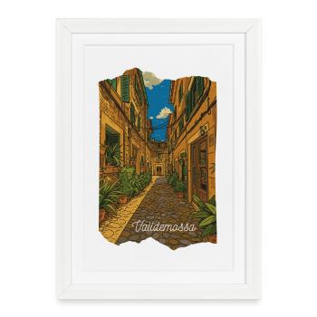 Valldemossa - Majorque - Affiche encadrée (27 × 37 cm) - blanc - Devant