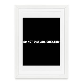 Minimalist Creating Tee - Framed poster (27 × 37 cm) - white - Front