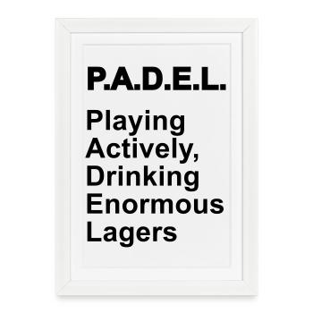 La signification du padel - Affiche encadrée (27 × 37 cm) - blanc - Devant
