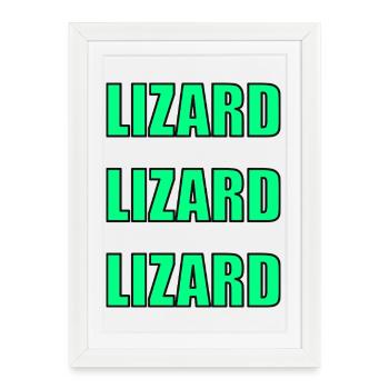Lizard Echo - Framed poster (27 × 37 cm) - white - Front