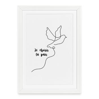 I choose peace - Framed poster (27 × 37 cm) - white - Front