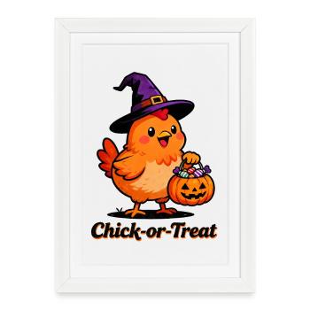 Chick-or-Treat - Framed poster (27 × 37 cm) - white - Front