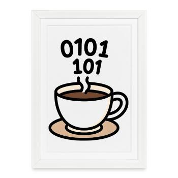 KaffeeCode Fusion - Framed poster (27 × 37 cm) - white - Front