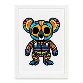 Koala Halloween Zombie - Affiche encadrée (27 × 37 cm) - blanc - Devant