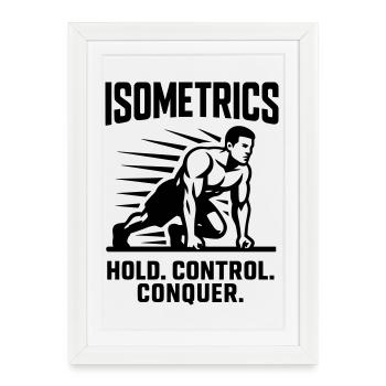 isometrics holding exercise static muscle work - Framed poster (27 × 37 cm) - white - Front
