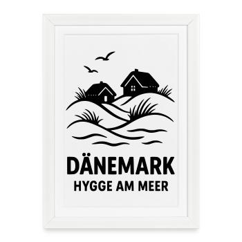 Denmark Hygge - Framed poster (27 × 37 cm) - white - Front