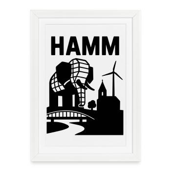 Hamm Westphalia Landmark - Framed poster (27 × 37 cm) - white - Front