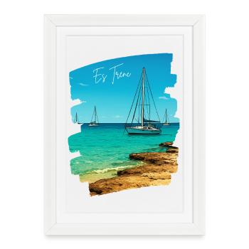 Es Trenc - Mallorca - Framed poster (27 × 37 cm) - white - Front