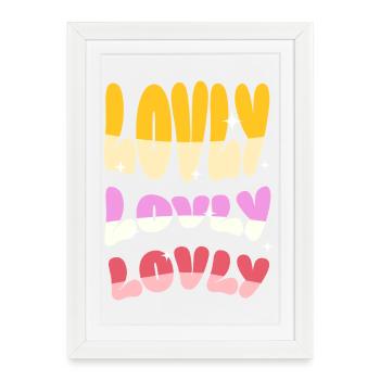 Amour Charmant Aimant - Affiche encadrée (27 × 37 cm) - blanc - Devant