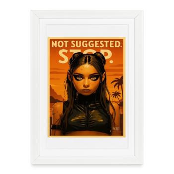 Sunset Heroine of Gothic Punk - Framed poster (27 × 37 cm) - white - Front