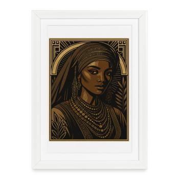 Reine d’Or de la Distance - Affiche encadrée (27 × 37 cm) - blanc - Devant