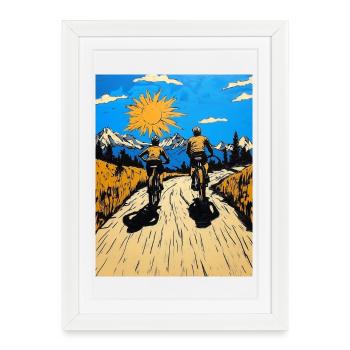 Sonnenweg pour deux - Affiche encadrée (27 × 37 cm) - blanc - Devant