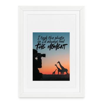 Safari au coucher du soleil - Affiche encadrée (27 × 37 cm) - blanc - Devant