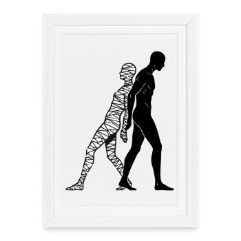 Shadow and Mummy Connected Body - Framed poster (27 × 37 cm) - white - Front