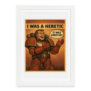 Héros des Hérétiques – C’était sinistre - Affiche encadrée (27 × 37 cm) - blanc - Devant