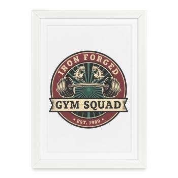 Équipe de gymnase - Affiche encadrée (27 × 37 cm) - blanc - Devant