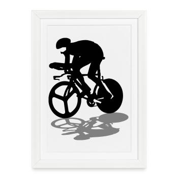Coureur - Affiche encadrée (27 × 37 cm) - blanc - Devant