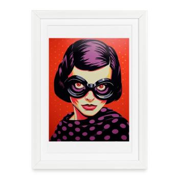 PopArt Goggles Diva - Framed poster (27 × 37 cm) - white - Front