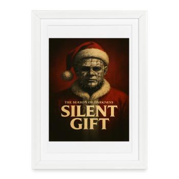 Don silencieux des ténèbres, Un clown de Noël - Affiche encadrée (27 × 37 cm) - blanc - Devant