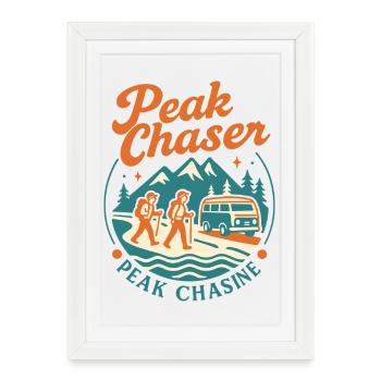 Peak Chaser Adventure - Framed poster (27 × 37 cm) - white - Front