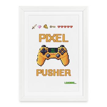 Jeu - Affiche encadrée (27 × 37 cm) - blanc - Devant