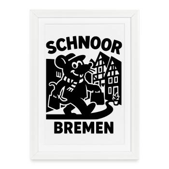 Schnoor Brême - Affiche encadrée (27 × 37 cm) - blanc - Devant