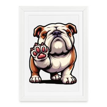 English Bulldog Bully Bully Owner Bullyfan - Framed poster (27 × 37 cm) - white - Front