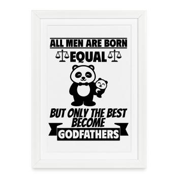 All men are born the same godfather - Framed poster (27 × 37 cm) - white - Front