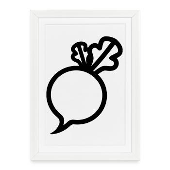 turnip - Framed poster (27 × 37 cm) - white - Front