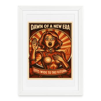 Le lendemain d’un nouvel avenir - Affiche encadrée (27 × 37 cm) - blanc - Devant
