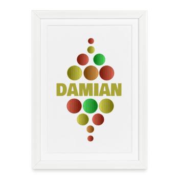 Damian - Framed poster (27 × 37 cm) - white - Front