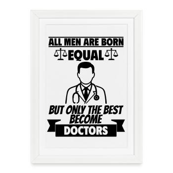 Tous les hommes naissent égaux, Docteur - Affiche encadrée (27 × 37 cm) - blanc - Devant