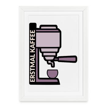 Espresso Coffee Maker Coffee - Framed poster (27 × 37 cm) - white - Front