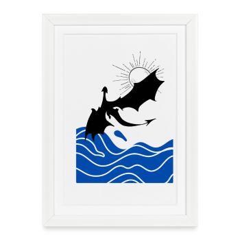 Dragon one - Framed poster (27 × 37 cm) - white - Front