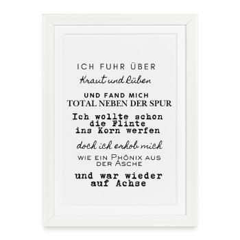 Kraut und Rüben - Affiche encadrée (27 × 37 cm) - blanc - Devant