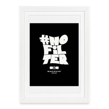 Aucune instruction de filtre - Affiche encadrée (27 × 37 cm) - blanc - Devant