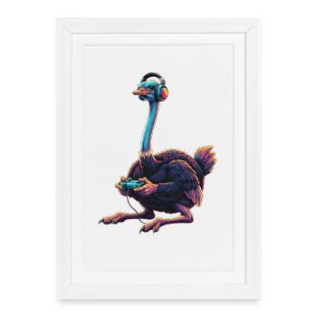 Bouquet Jeux d’animaux Jeux Drôle de bouquet - Affiche encadrée (27 × 37 cm) - blanc - Devant